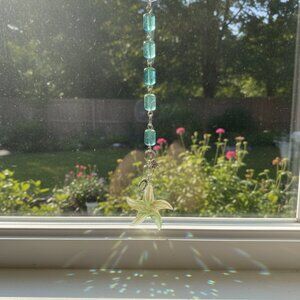 Designs by Forte Handmade Starfish Suncatcher Green & Silver